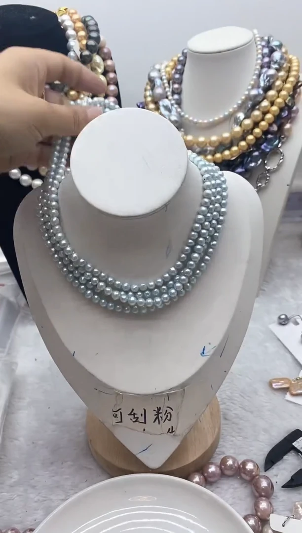 【闪购商品】淡水珍珠颈饰钛钢82