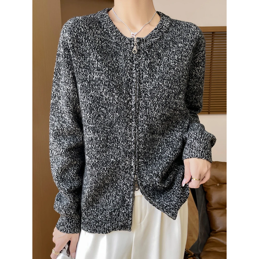 ZHANGLIXI 秋冬百搭女士时尚保暖100%纯羊毛衫YM-QHNJRG-922