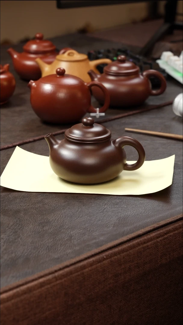 茶壶紫砂壶·32老紫泥容天190cc