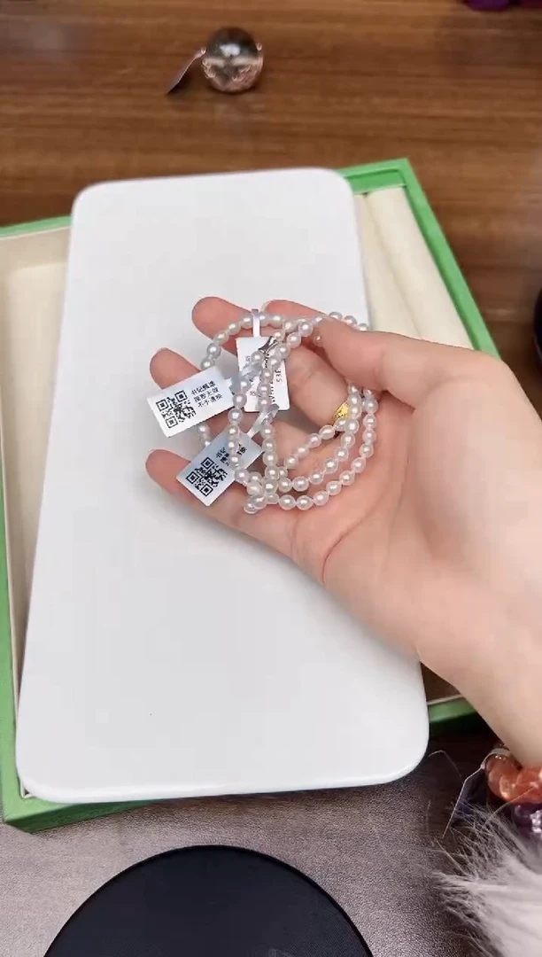 未镶嵌手链淡水珍珠悦3292 多样性发一件 约4mm