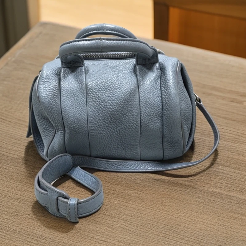 95新 Marc Jacobs/莫杰  亚历山大王雾霾蓝手提单肩包 1866 0943