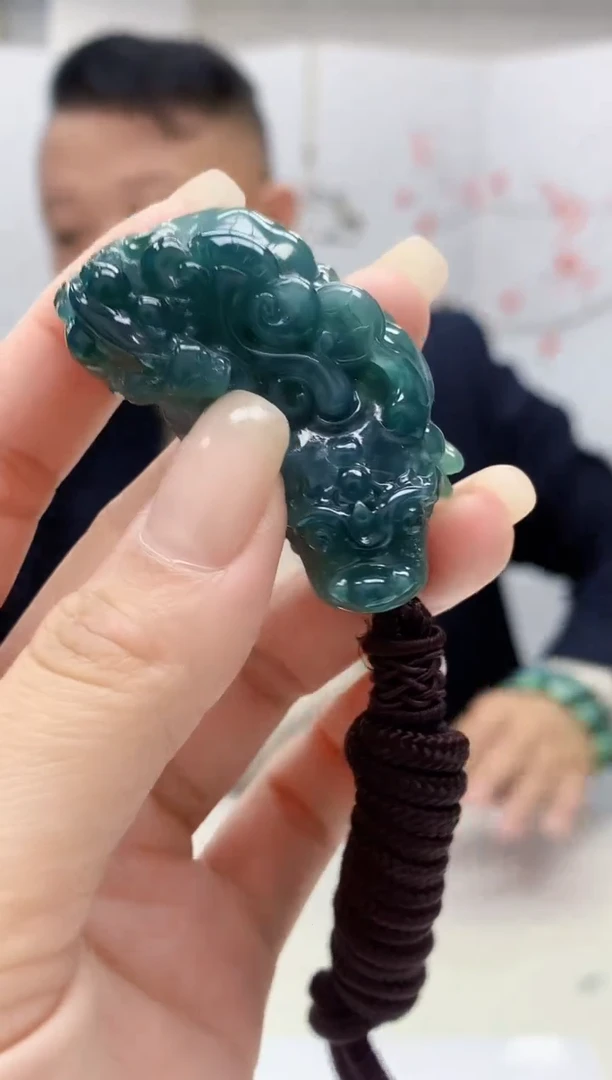 【闪购商品】定制翡翠未镶嵌4969lr-毛货挂件76
