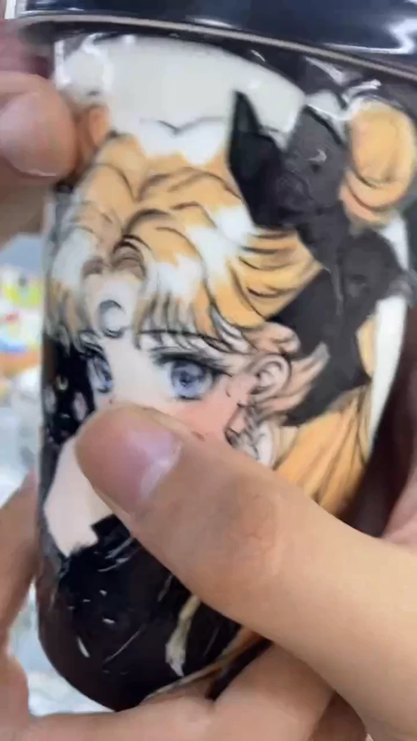 高温釉下彩纯手工手绘陶瓷