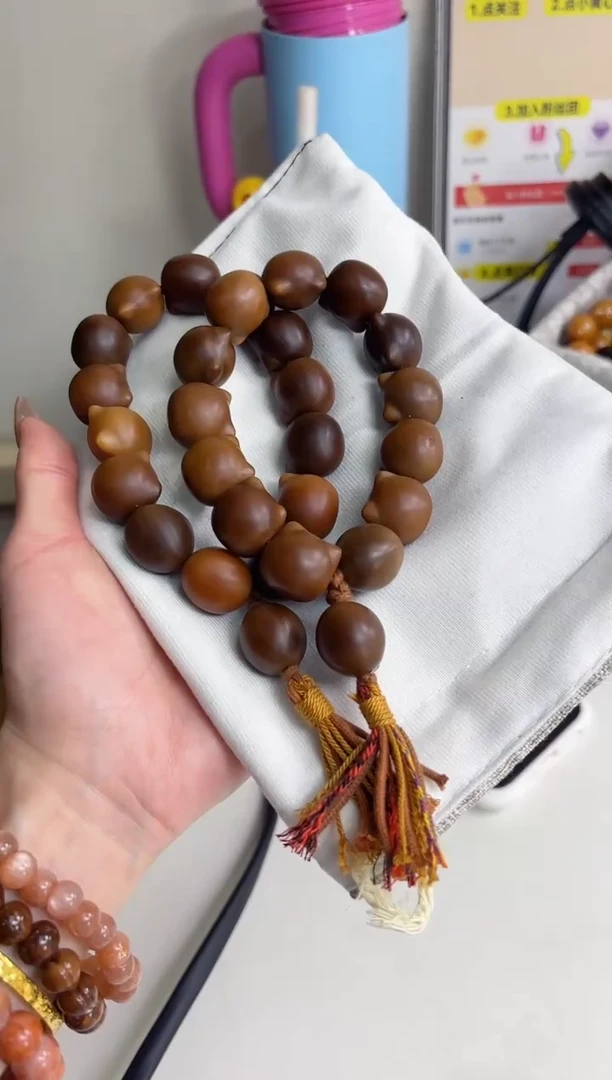 手串菩提根/象牙果沐p45黑猫警长干磨猫猫头18*20mm手持