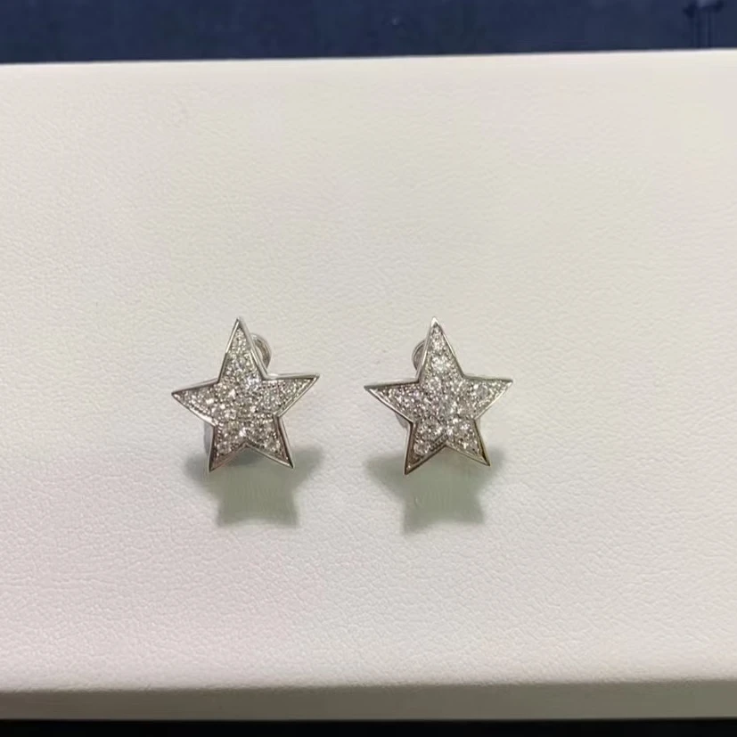 18K金满钻星星耳饰 CZ (定制品质48小时鉴莫期)