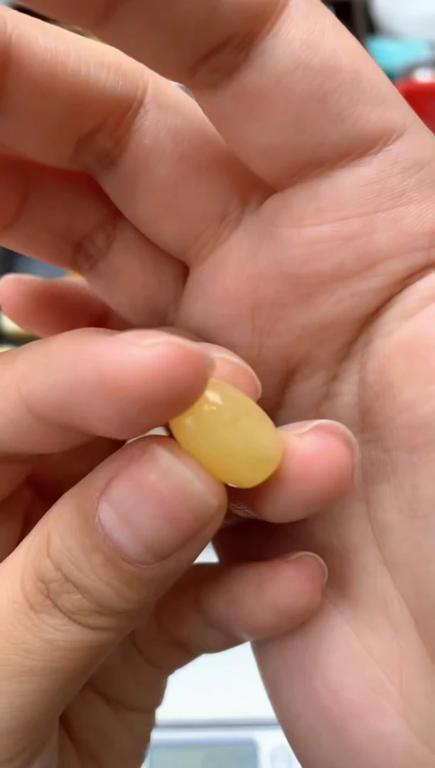 【闪购商品】琥珀珠宝奇石未镶嵌039琥珀蜜蜡花粉有纹小坑介意勿拍