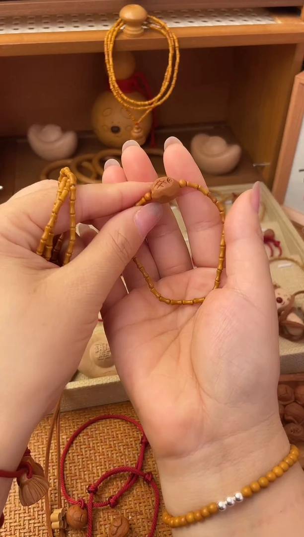 手串/手链核桃竹节手串一物一拍桃核锦鲤