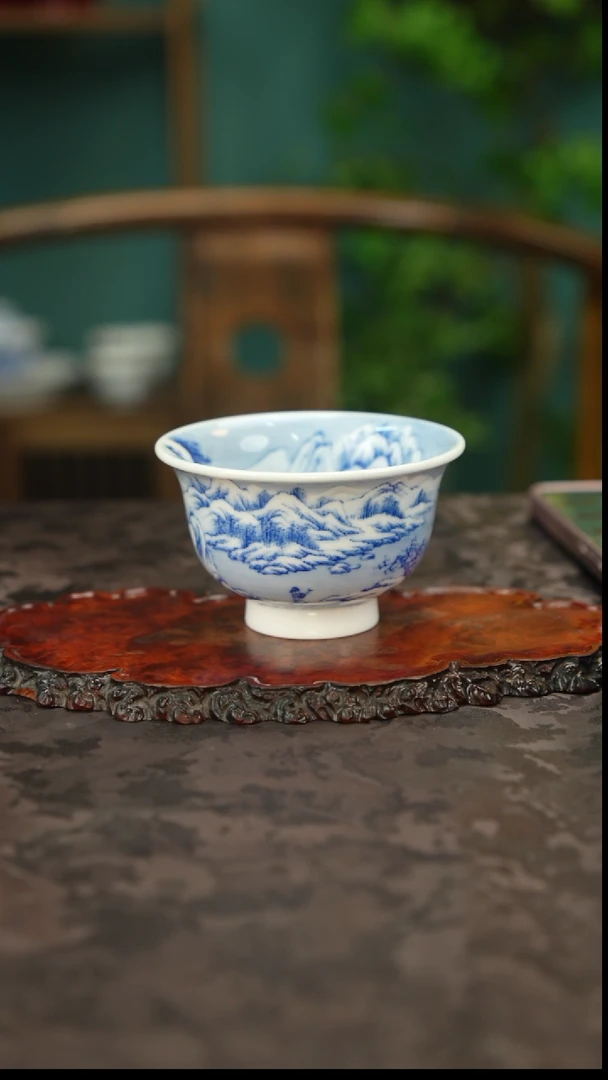 画堂春雪景大压手杯