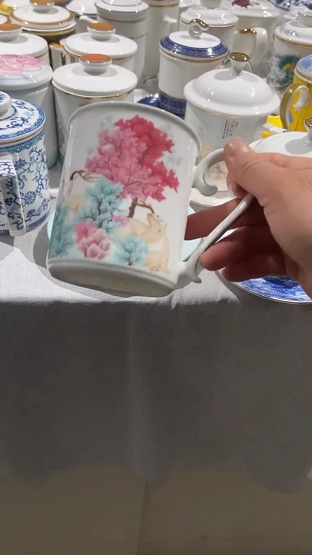 瓷鸿运当头茶漏杯隆达