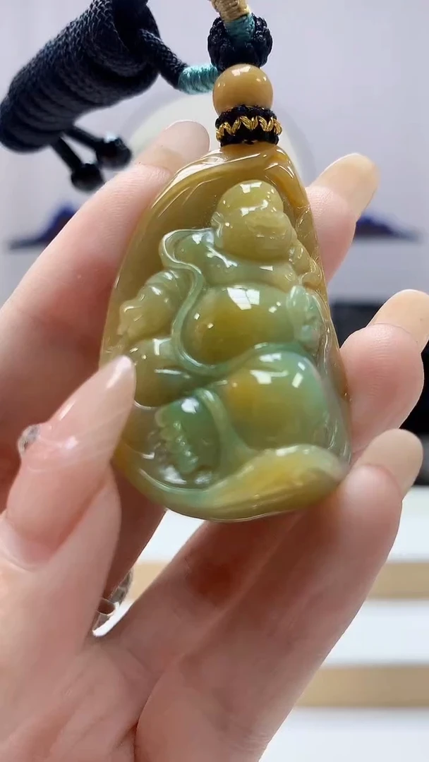 未镶嵌定制翡翠4917DD-毛货挂件198