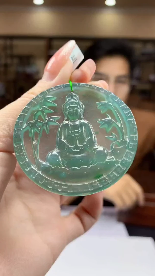 【闪购商品】定制翡翠未镶嵌1002hm-毛货挂件28