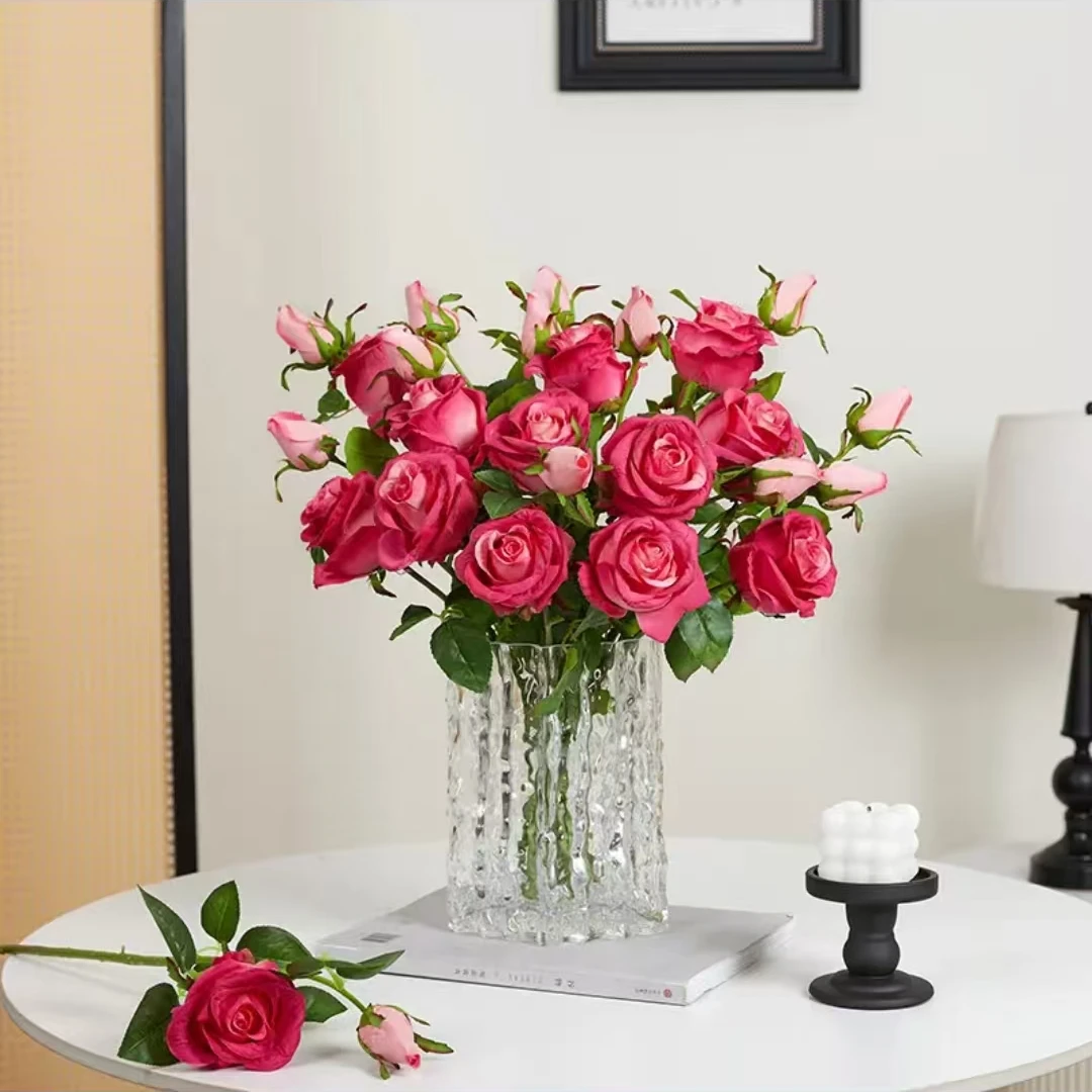 保加利亚逼真仿真花假花花束客厅餐桌高级花艺摆件装饰桌面插花