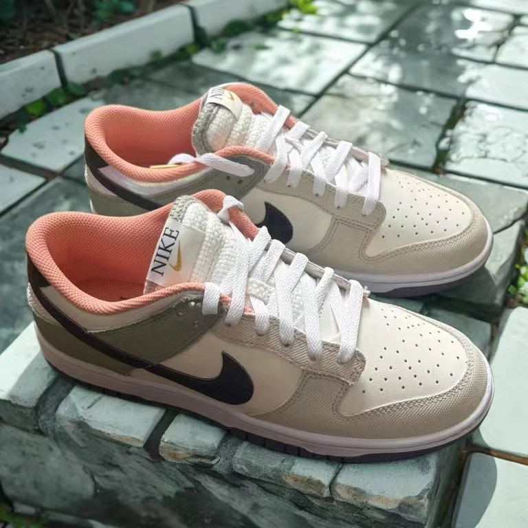 Nike耐克 DUNK LOW 男款白绿紫低帮休闲板鞋复古篮球鞋官方正品