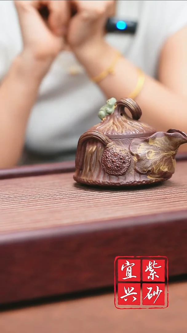 宜兴原矿紫砂青蛙手抓