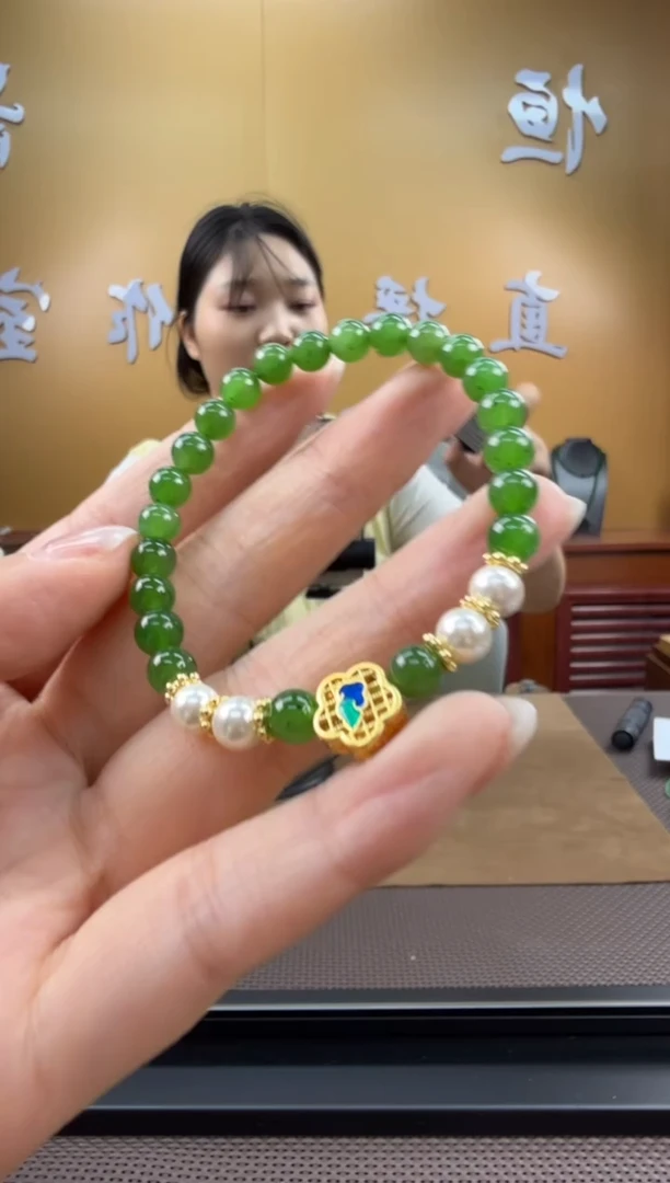 颈饰未镶嵌和田玉手串5-6（多样性发一）