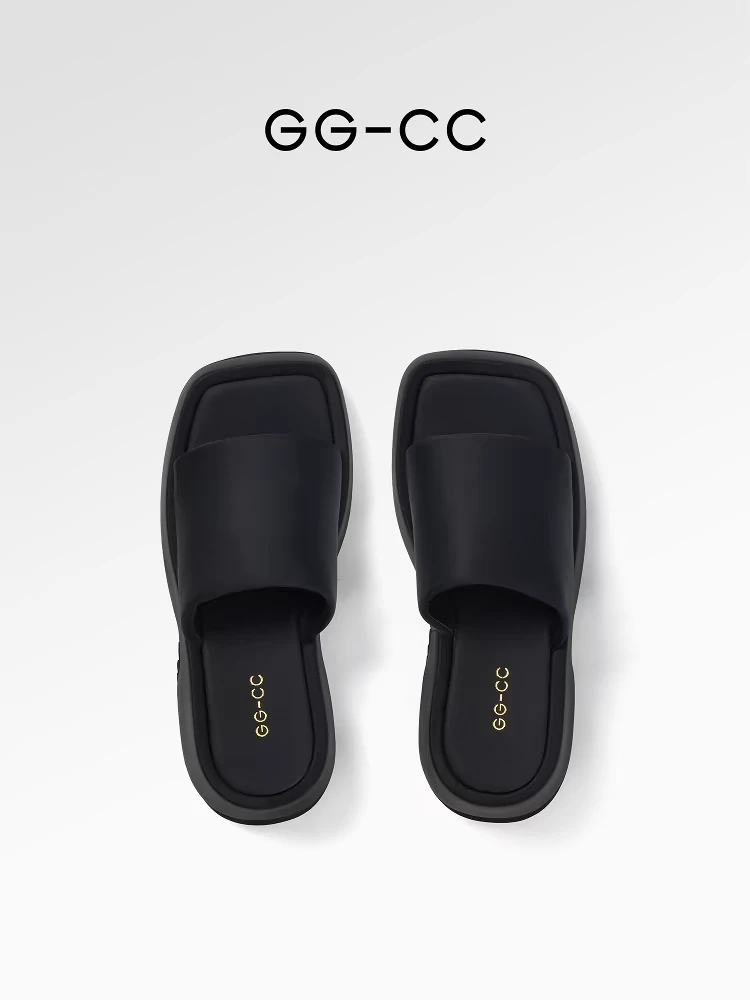 【港岛之夜】GGCC2025夏季新款时尚厚底增高拖鞋女百搭女凉拖鞋