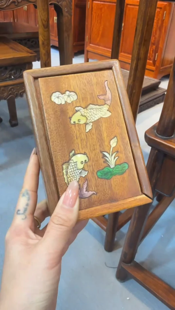 木用****者螺钿镶嵌 小抽拉盒