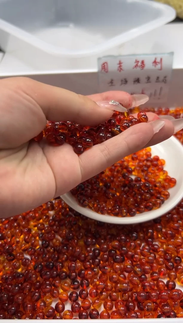 未镶嵌颈饰蜜蜡w2388烟*丝药珀6mm*50颗