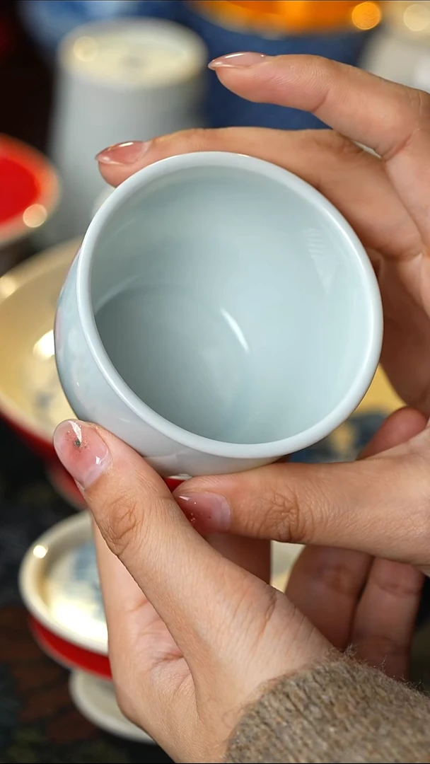 香**站景德镇白色小缸杯