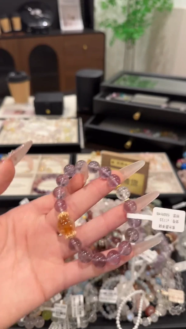 水晶手链合金紫水晶x1733