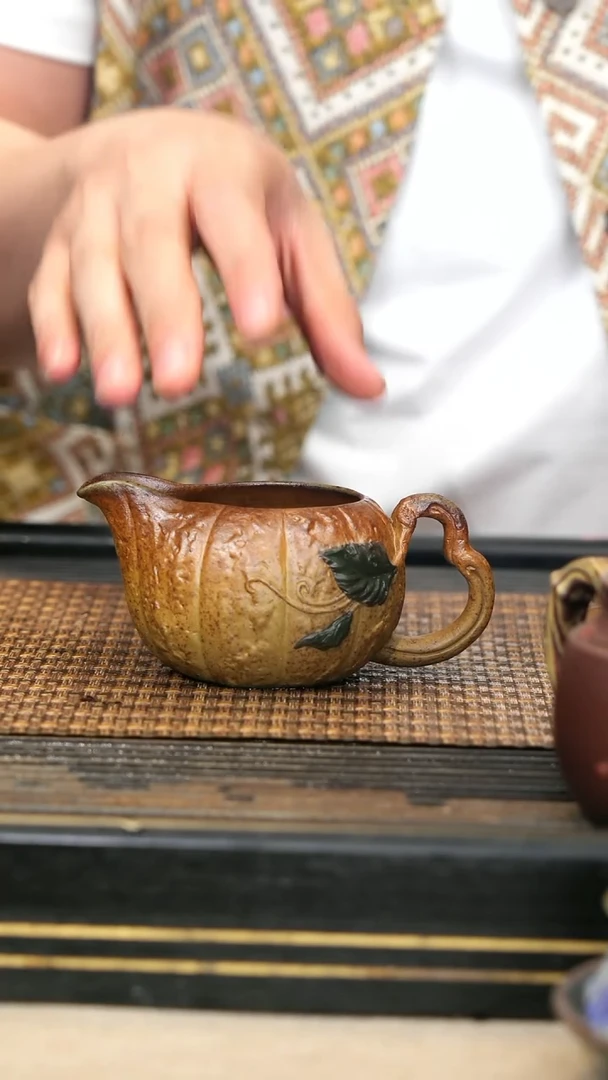 紫砂公道杯13《南瓜公道》柴烧