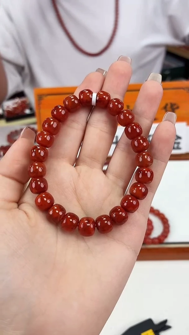 南红玛瑙瓦西老型手串9+未镶嵌早***使一个/条
