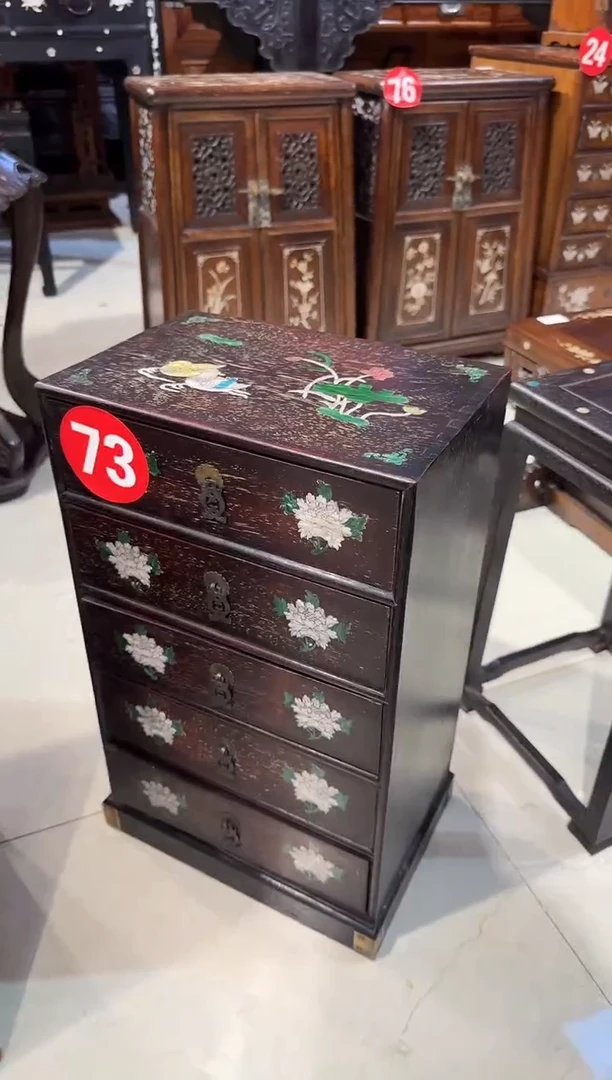 【闪购商品】木木艺邵氏紫檀鸳鸯戏水五斗柜800.888