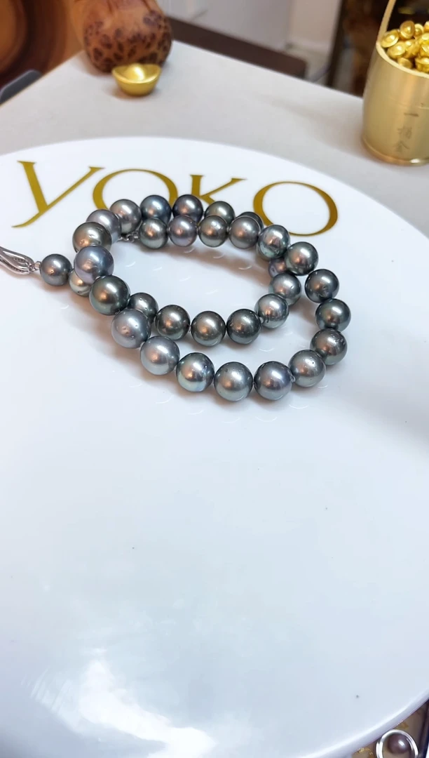 银S925镶嵌颈饰海水珍珠11-13mm