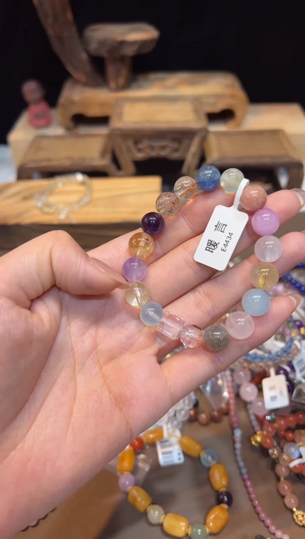 水晶手链未镶嵌手饰@@E4434