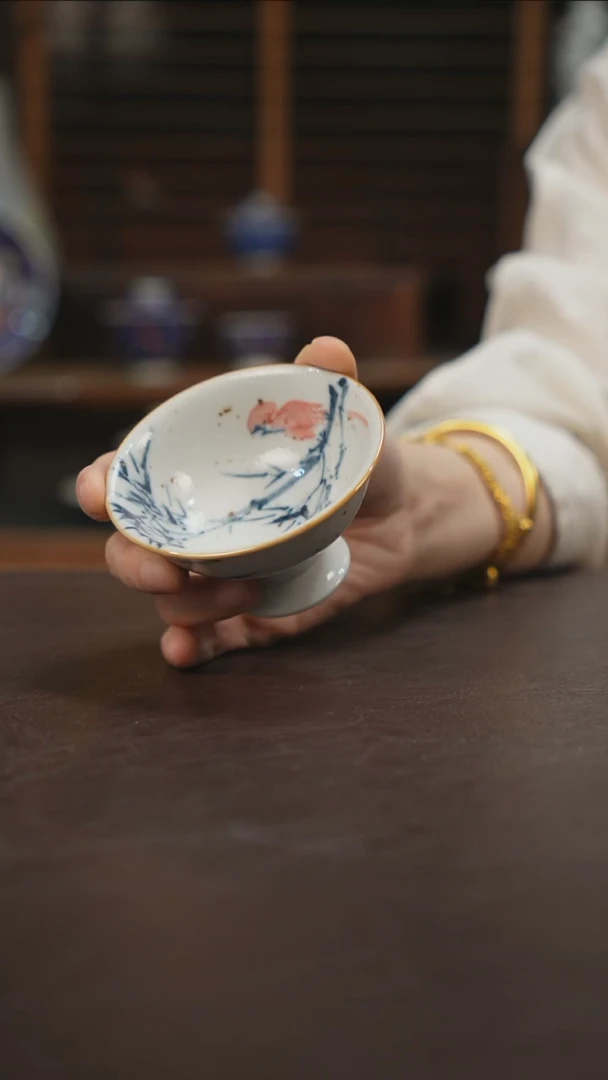 杯景德镇陶瓷杯碗柴烧多人