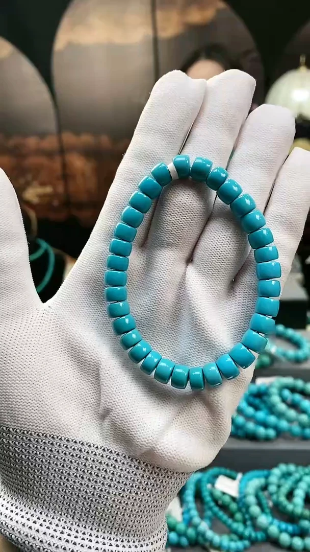 未镶嵌绿松石手链7mm+
