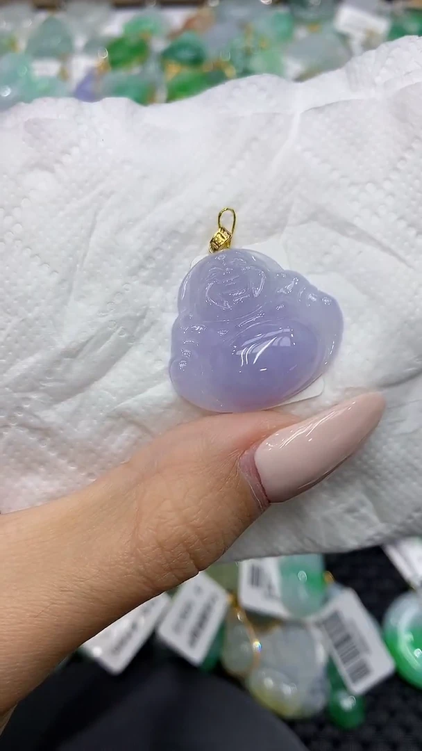 颈饰18K金镶嵌翡翠111111111111