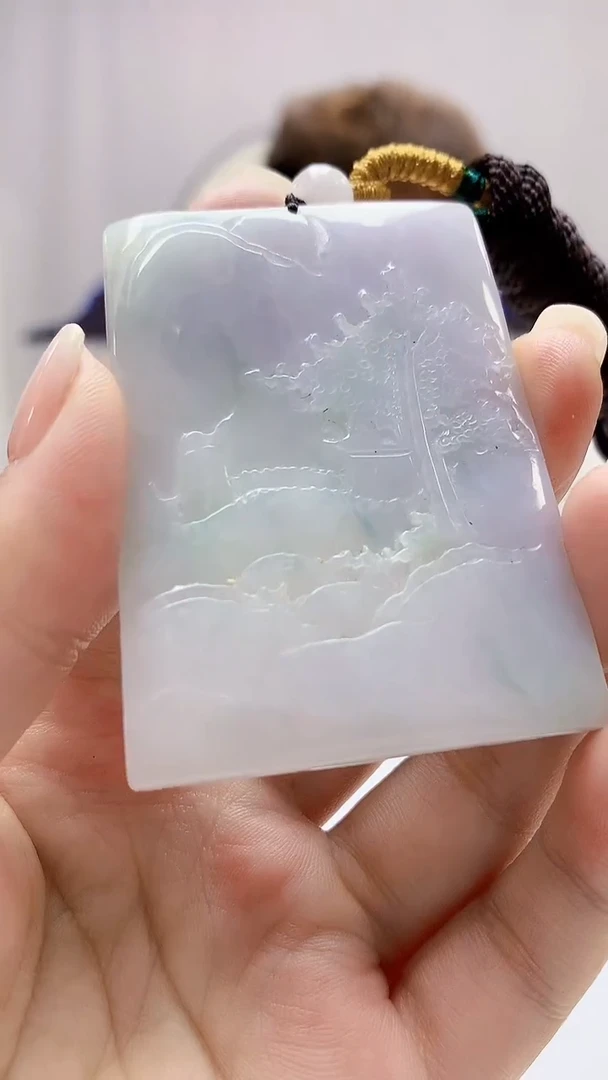 定制翡翠未镶嵌4868ms-毛货198山水