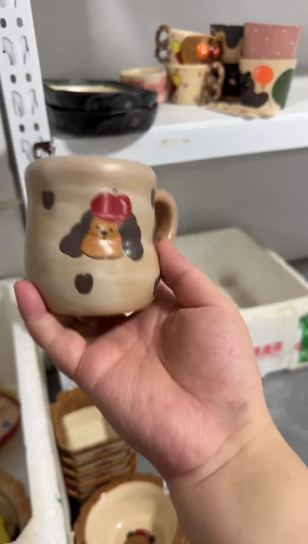 陶瓷狗狗杯子【十里高温釉下彩陶瓷】