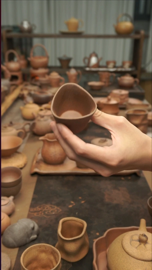 原矿料老岩泥  三角异形杯