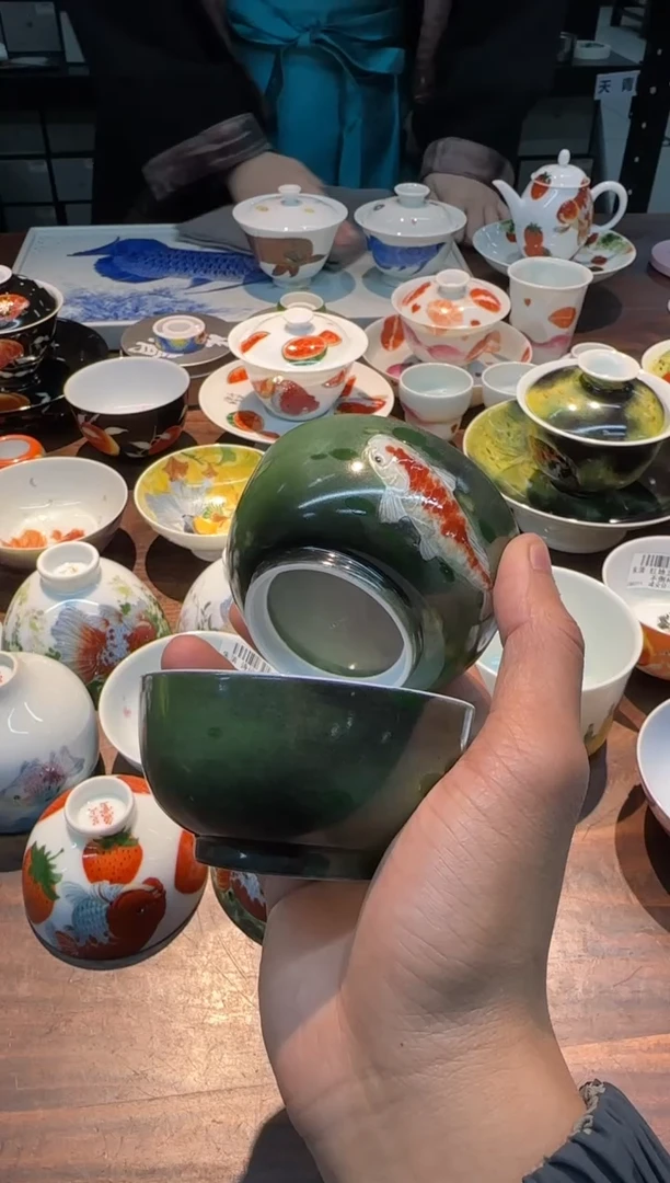 【闪购商品】朱清 红白鲤鱼禅定杯不挑