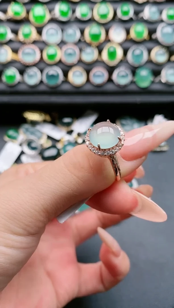 【闪购商品】翡翠戒指银S925镶嵌1111111