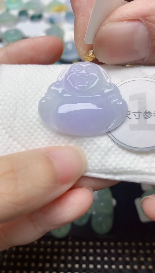 颈饰18K金镶嵌翡翠天然缅甸A货翡翠