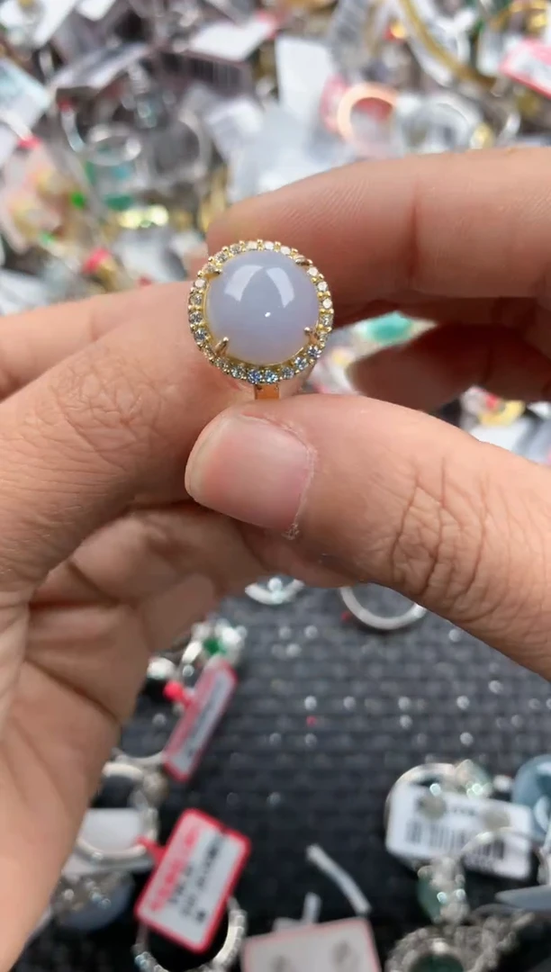 银S925镶嵌戒指翡翠9999-----1