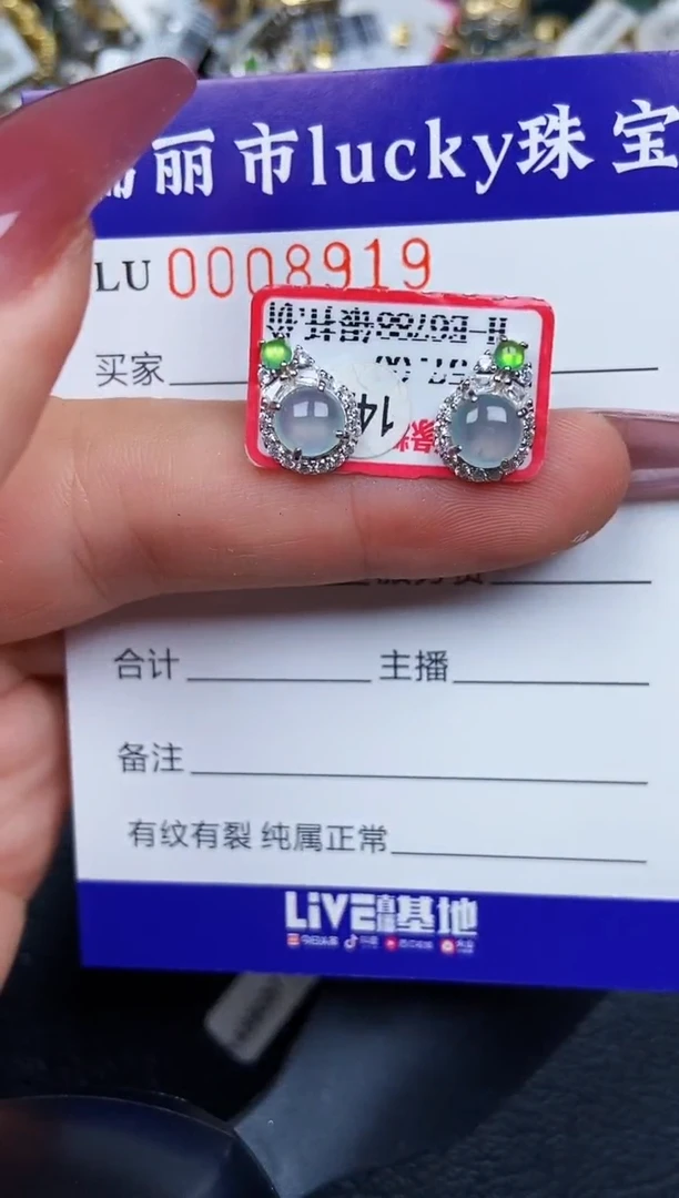 翡翠银S925镶嵌颈饰8919