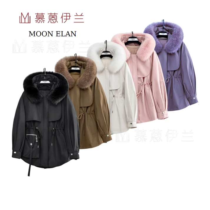 【钻石姐专享】万人迷女款皮草派克服兔毛内胆可拆卸狐狸毛领