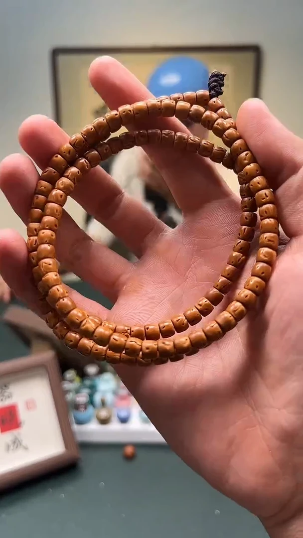 桃核手串6mm+手工厚切桃核多圈