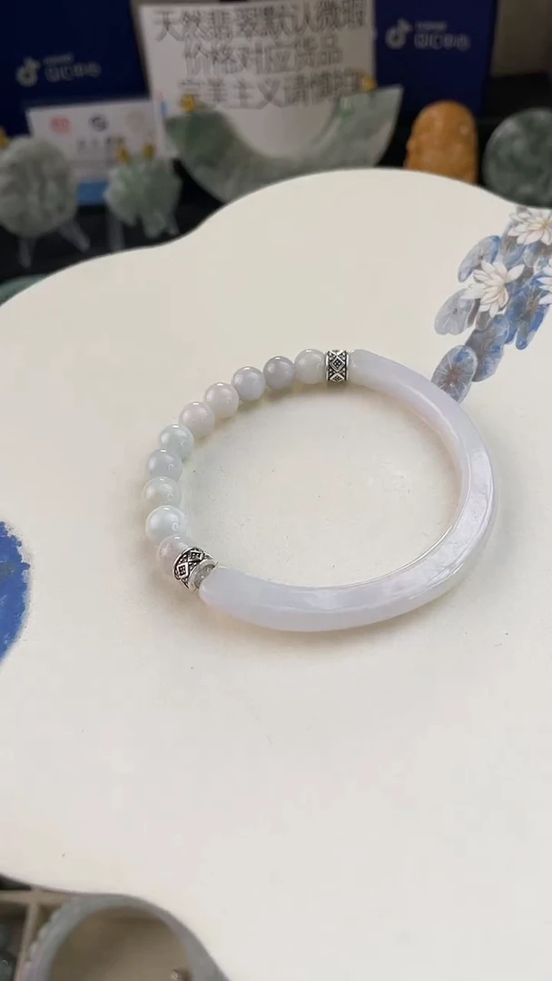 未镶嵌手链翡翠手工定制默认微瑕主播介绍为准