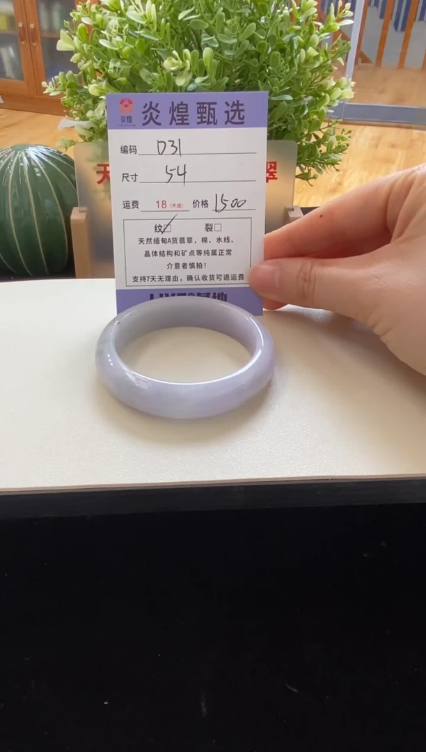 未镶嵌手镯翡翠圈口54编码d31