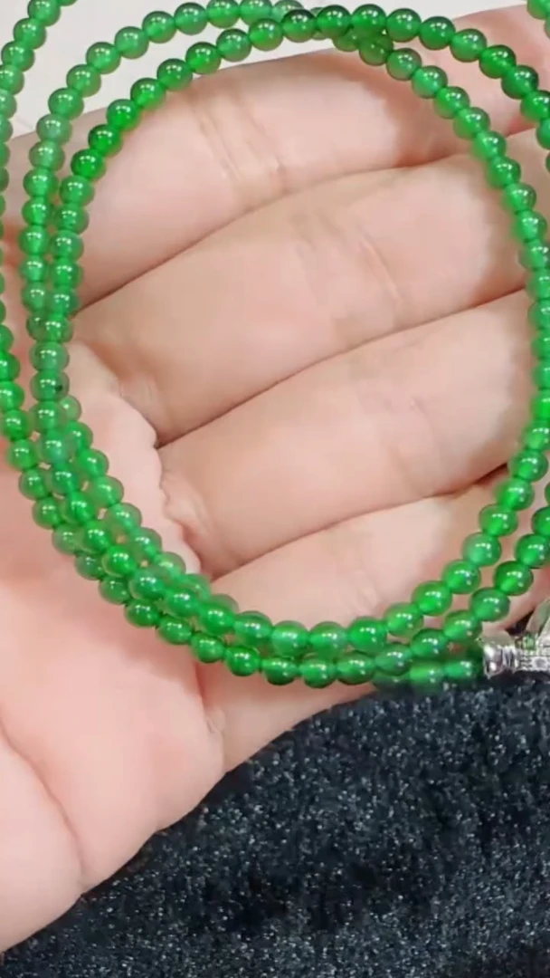 定制翡翠未镶嵌翡翠珠链103