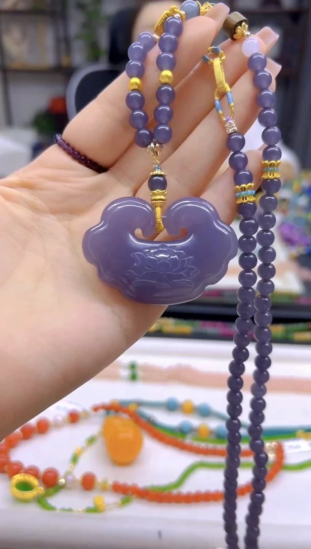 和田玉未镶嵌毛衣链DIY款M606