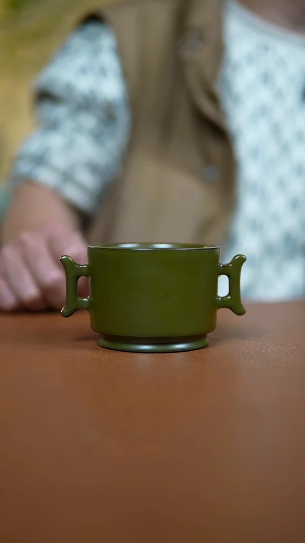 瓷片茶叶沫双耳简式炉