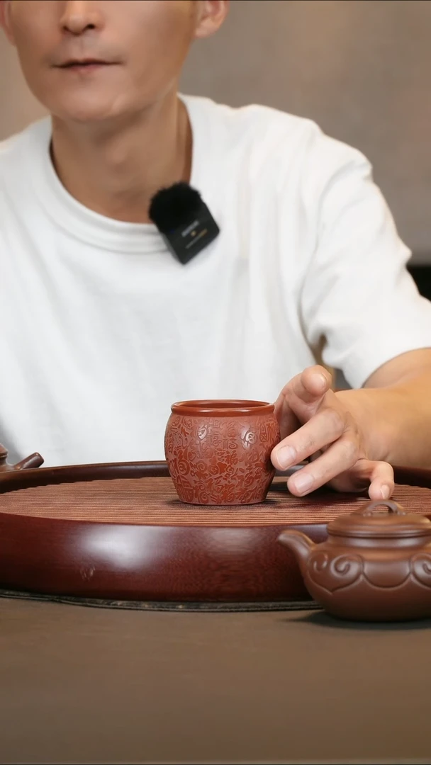 茶杯紫砂百福缸杯