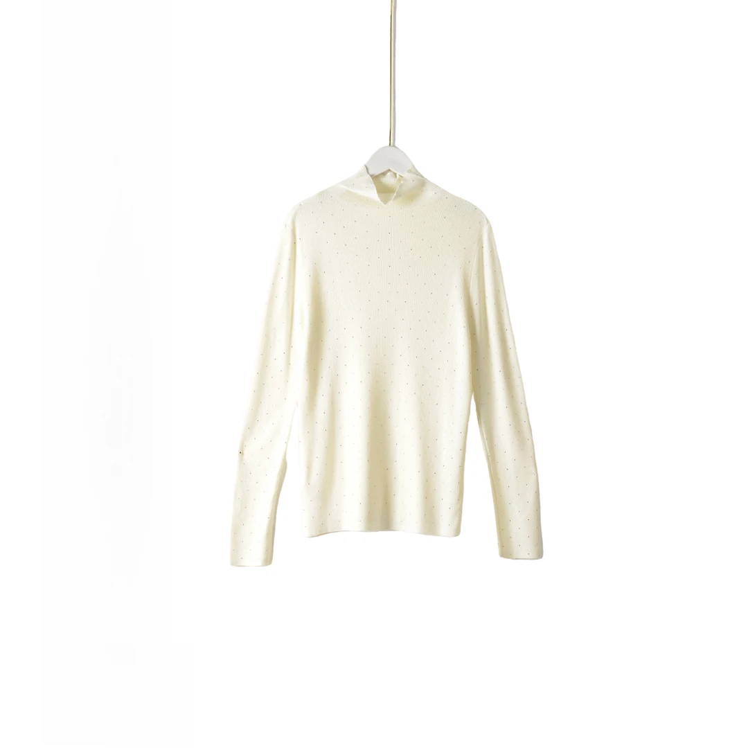 【】深圳时尚女装WNC-秋冬保暖打底毛衫M284-白色正码