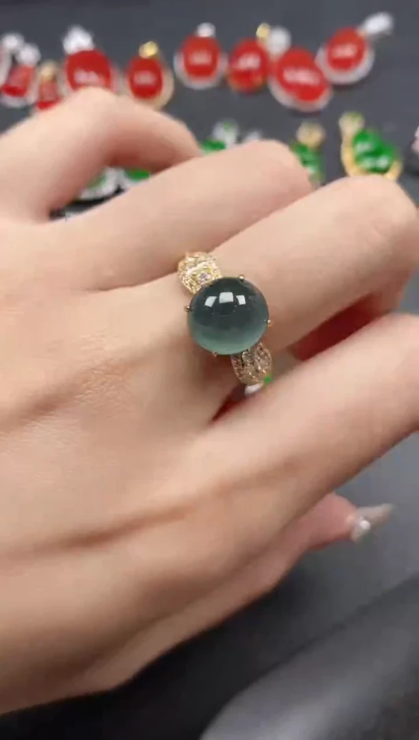 银S925镶嵌戒指翡翠51151